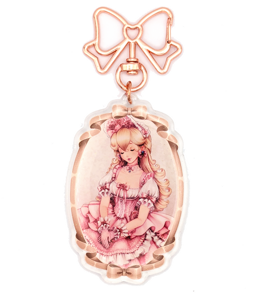 Peach's Portrait Keychain