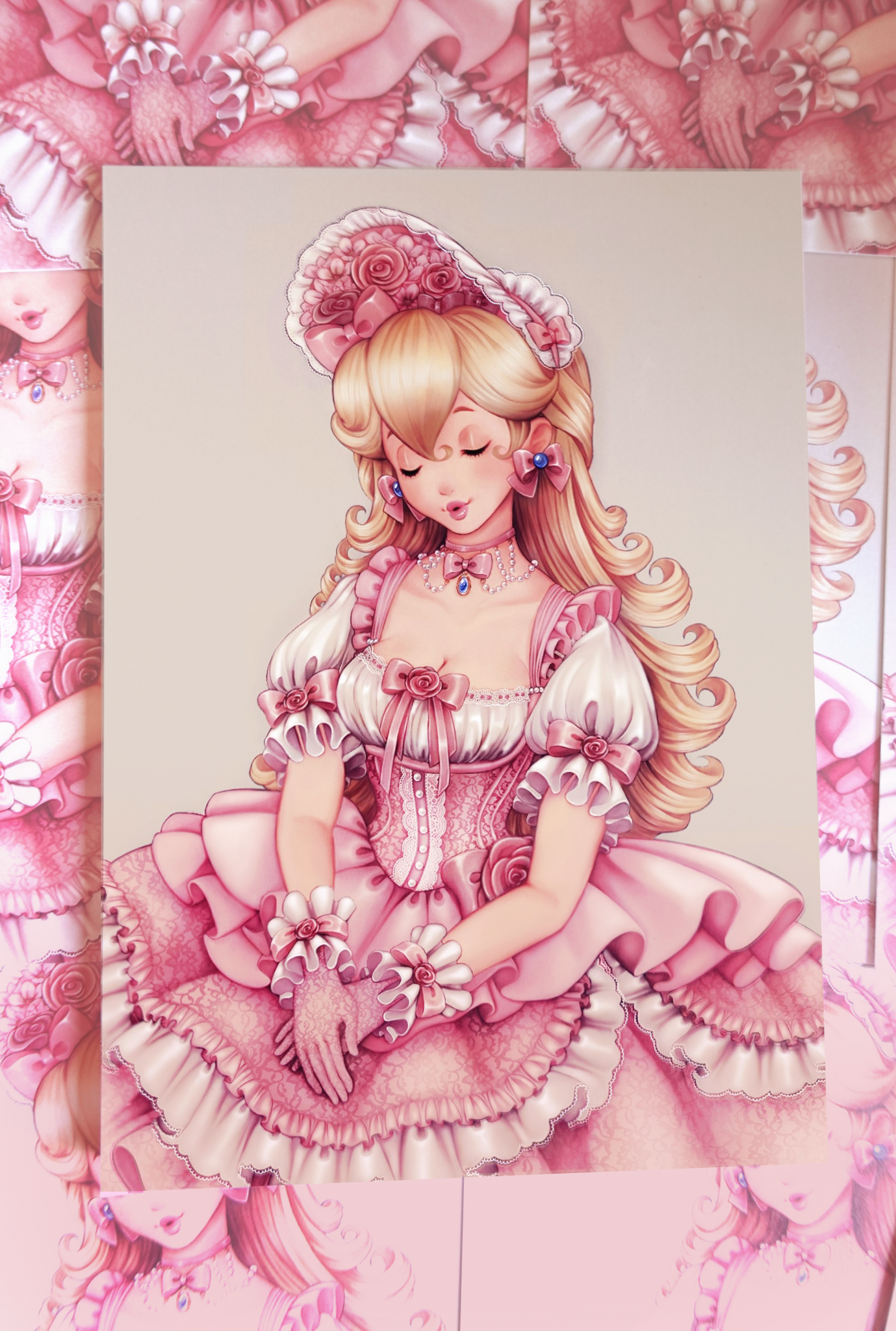 Peach's Portrait A5 Print