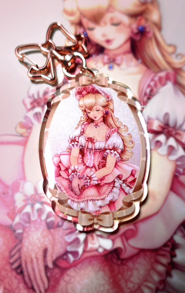 Peach's Portrait Keychain